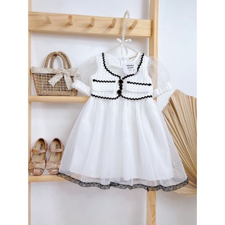 Sét váy đầm ren minky mon cho bé