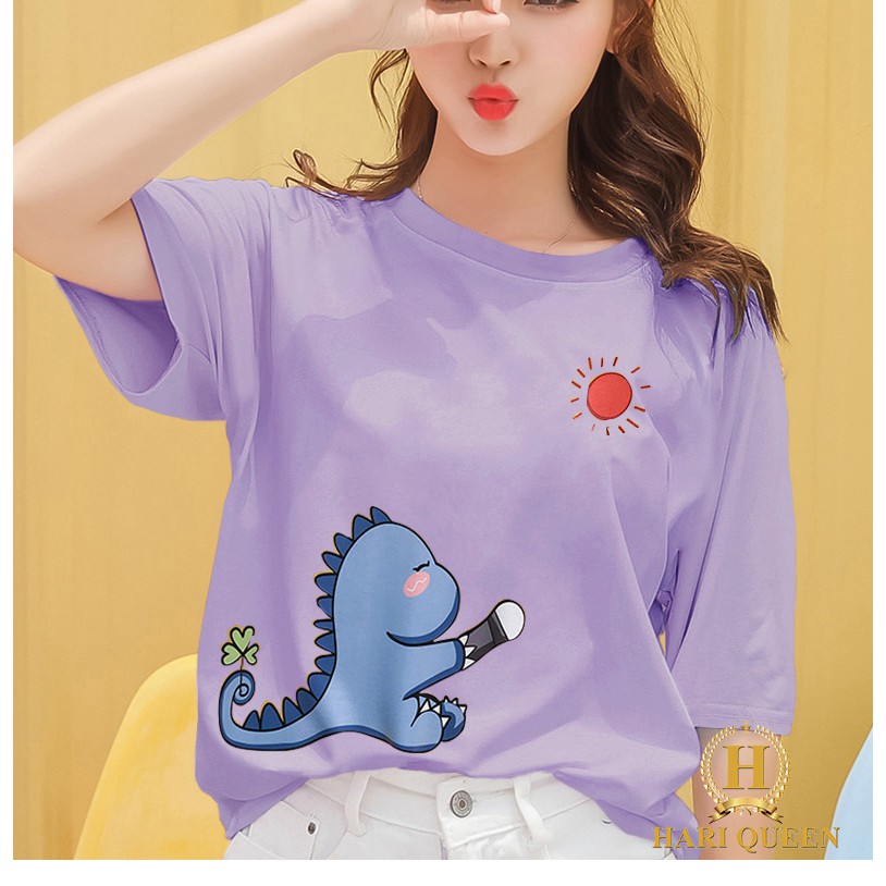 Áo phông khủng long soi đèn mặt trời HARI0320