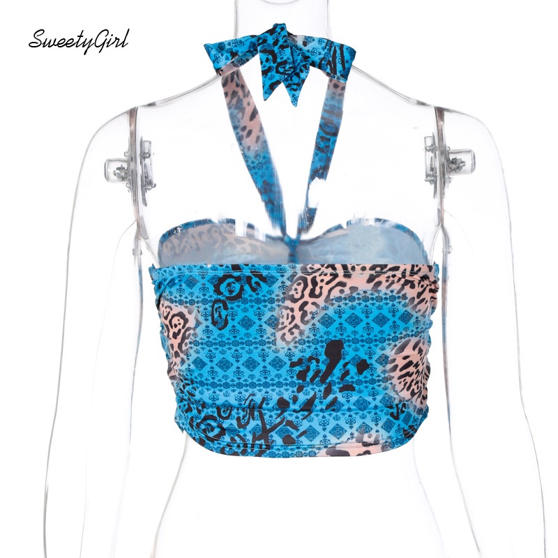 Áo Hai Dây Hở Lưng In Họa Tiết Nhiều Màu Sắc Thời Trang Quyến Rũ Cho Nữ