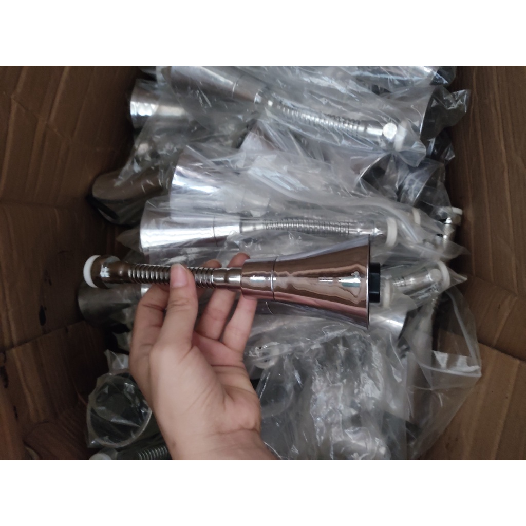 Đầu Vòi rửa chén loa kèn Tăng Áp,Tạo Bọt, Xoay đổi kiểu tiện lợi (Nối chén loa kèn cứng)