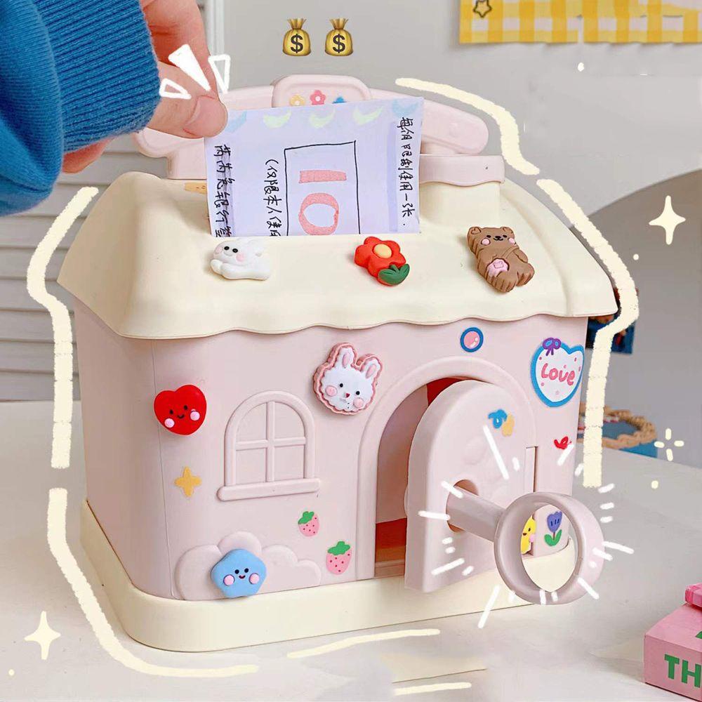 Hộp đựng tiền tiết kiệm, két tiết kiệm hình ngôi nhà dễ thương mẫu mới 2023