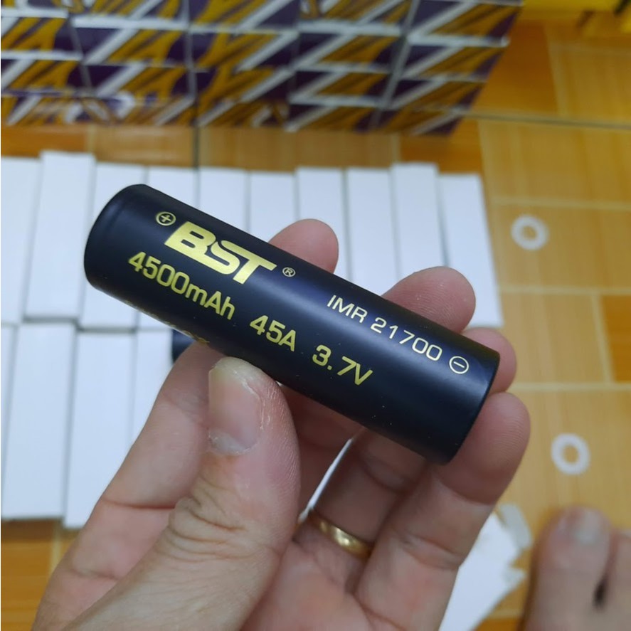 Pin sạc 3.7v 21700 BSTdung lượng cao 4500mah pin 2 đầu phẳng IRM21700