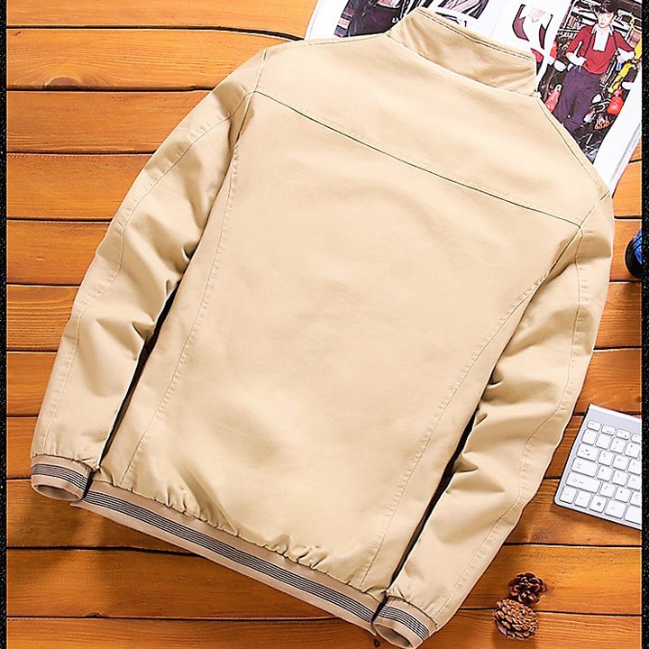 Áo khoác nam vải kaki dày bên trong lót lông mặc ấm