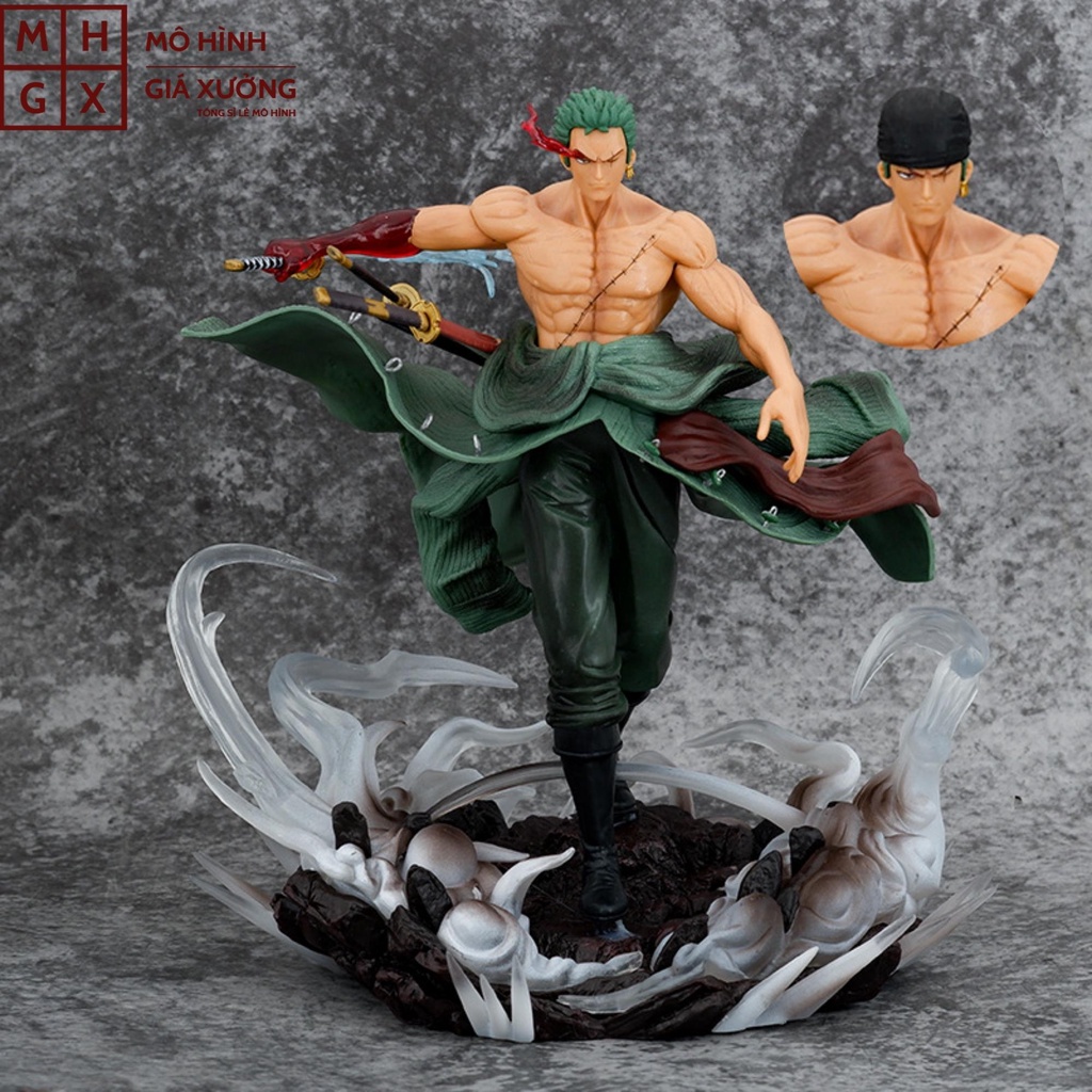 Mô Hình One Piece Zoro and Enma trạng thái chiến đấu cực chất . Cao 28cm , nặng 1.6 Kg . Figure One Piece