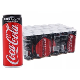 (Thùng 24 lon) Nước ngọt Coca Zero (Lon 320ml) Date mới nhất T9-T10/2025
