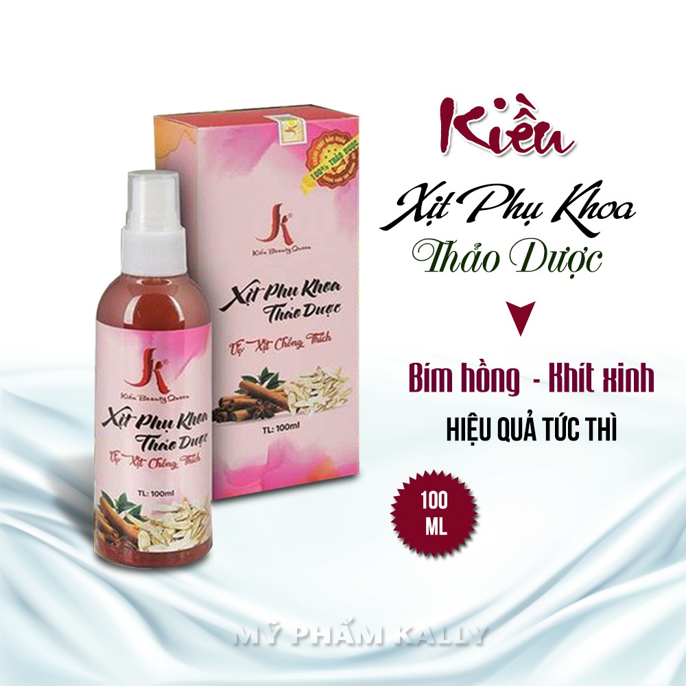 [Vĩnh Biệt Mùi Hôi] Xịt Phụ Khoa Kiều Beauty Queen (100ml)-Chiết Xuất thảo Dược Thiên Nhiên. Xịt Se Khít Làm Hồng Cô Bé.