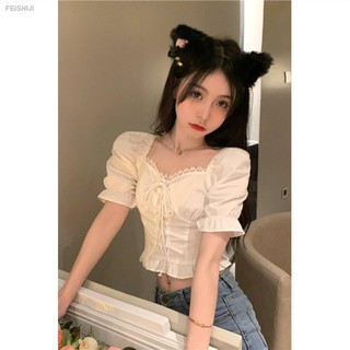 Áo Kiểu Nữ Tay Lỡ Cổ Vuông Thời Trang Hàn