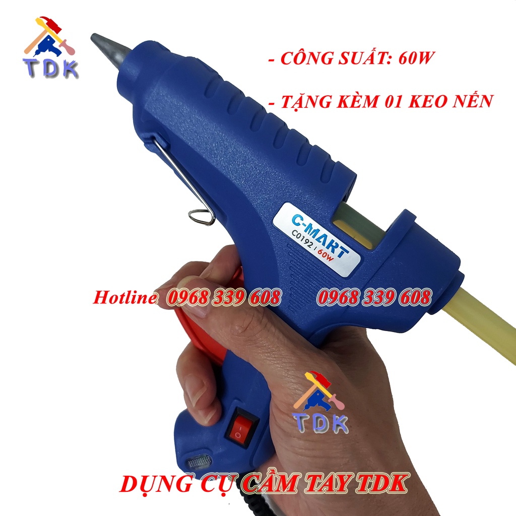 Súng bắn keo nến 60W cao cấp CMART C0192-60 (tặng kèm 01 keo nến)