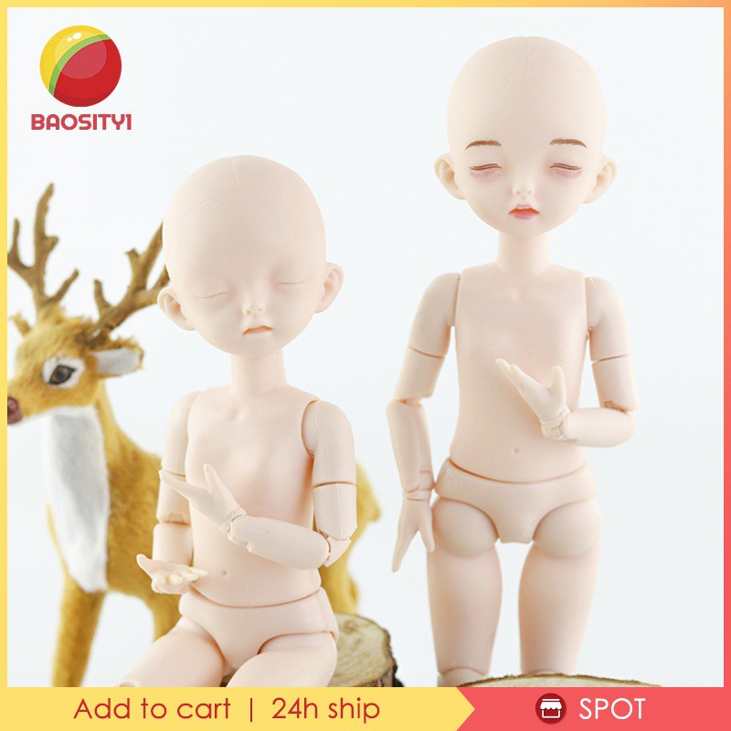 [Baosity1] Búp Bê BJD Khớp Nối Với Mắt Ngủ Kèm Phần Đầu Tỉ Lệ 1 / 6