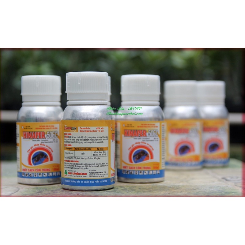 Diệt muỗi vằn, côn trùng An toàn trong nhà và ngoài vườn Permethrin Kinaper 50EC , chai nhôm 100ml, nhúng mùng màn