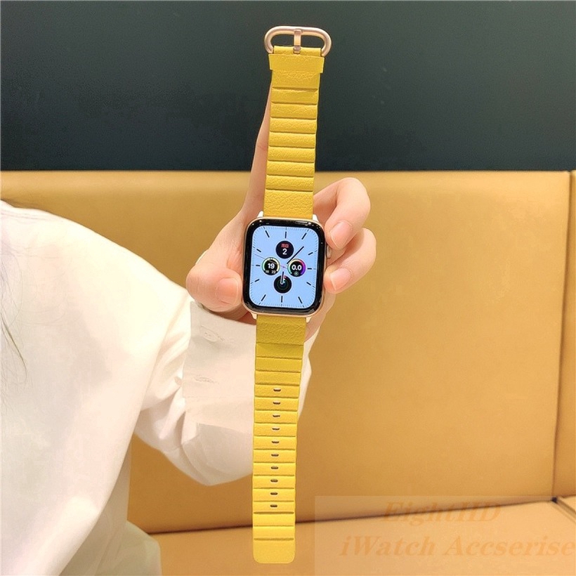 Dây Đeo Bằng Da Thật Cho Đồng Hồ Thông Minh Apple Watch Series 6 SE 5 4 42mm 38mm 44mm 40mm