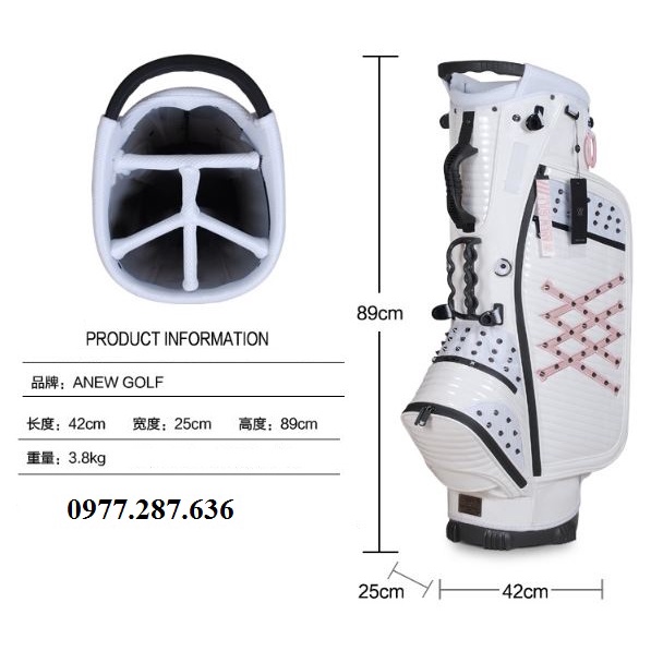 Túi gậy golf có chân chống nam nữ ANEW da PU thời trang chống nước chống bụi shop GOLF PRO TM015