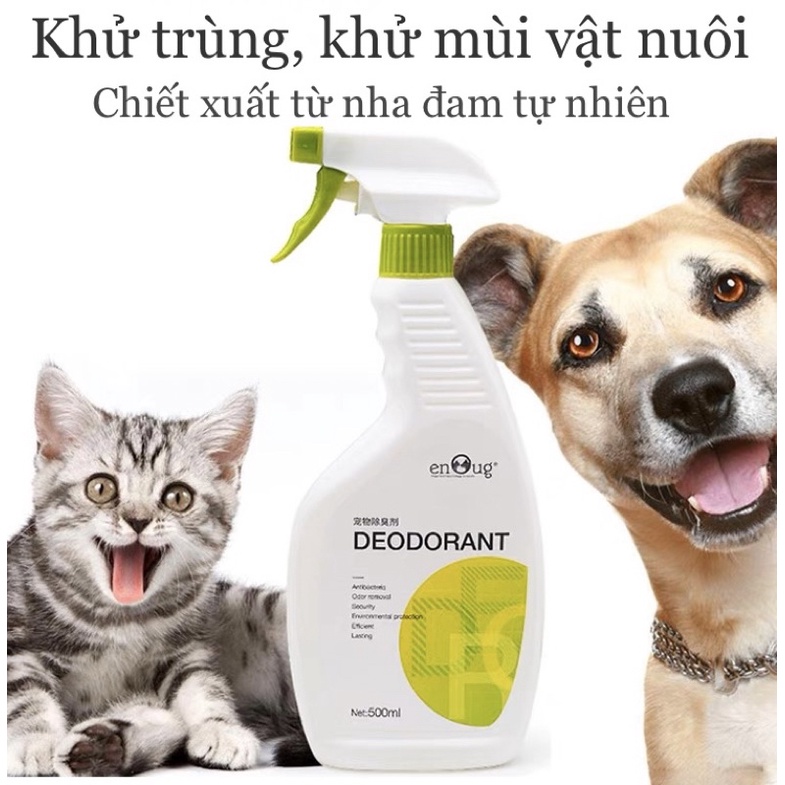 XỊT KHỬ KHUẨN VÀ MÙI HÔI CHÓ MÈO DEODORANT 500ml