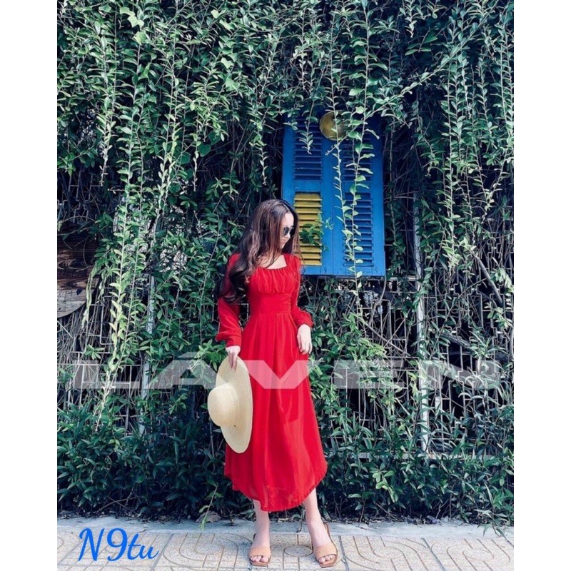 Đầm maxi đi biển , Đầm maxi tay dài xoè vol 2 lớp cao cấp | BigBuy360 - bigbuy360.vn