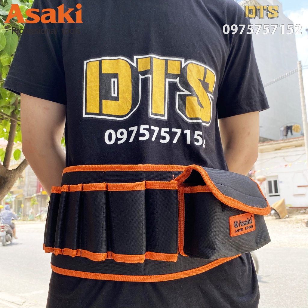 Túi đựng đồ nghề đeo thắt lưng 15 ngăn Asaki AK-9991