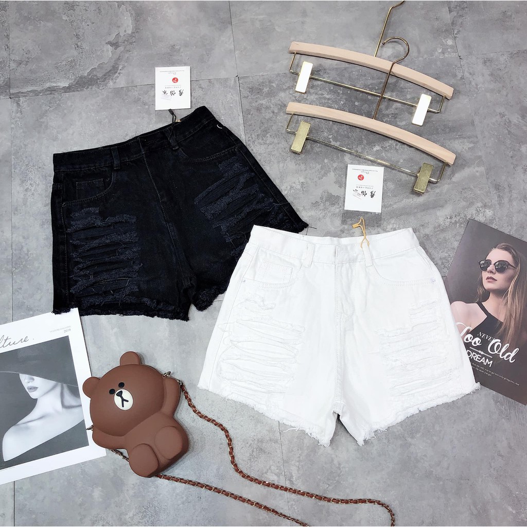 Quần sooc jeans rách 2 màu (kèm ảnh thật,video) | BigBuy360 - bigbuy360.vn