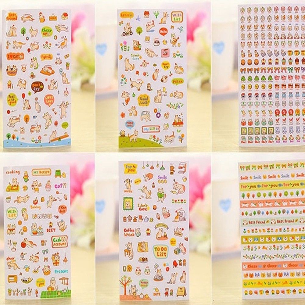 Giấy dán trang trí in họa tiết mèo con dễ thương DIY cho trẻ em