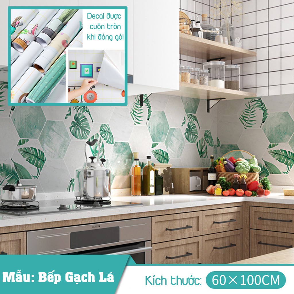 Giấy dán bếp cao cấp, giấy dán tường bếp, mặt bếp có sẵn keo, tự dán dễ dàng | BigBuy360 - bigbuy360.vn