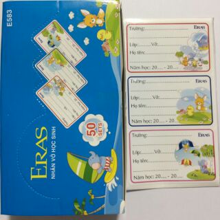 Set 15 Nhãn vở học sinh