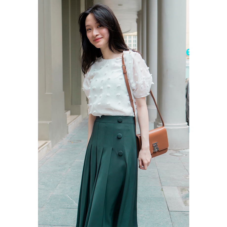 De Leah - Chân Váy Midi Xếp Li - Thời Trang Thiết Kế