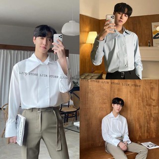 ÁO SƠ MI NAM HÀN QUỐC HÀNG NÚT LỆCH - LJINSTORE