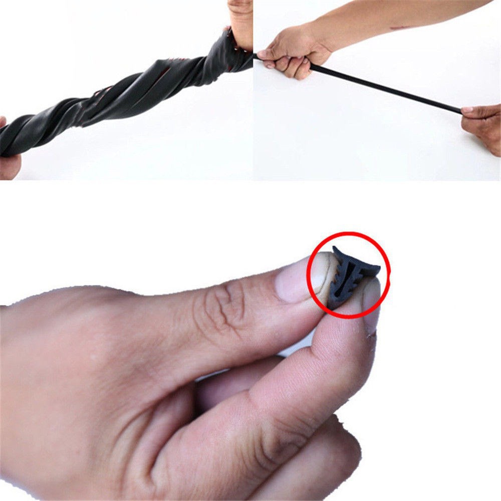 Bộ Gioăng cao su chữ T nẹp chân kính lái ô tô, phù hợp mọi loại xe