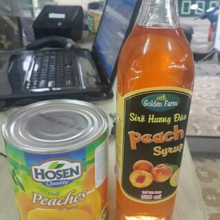 Set Đào ngâm Hosen + Siro đào 520ml /700ml