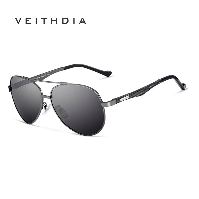 Phụ kiện thời trang VEITHDIA 3850 Nam Kính râm phân cực bằng sợi nhôm đầy màu sắc magiê sợi carbon