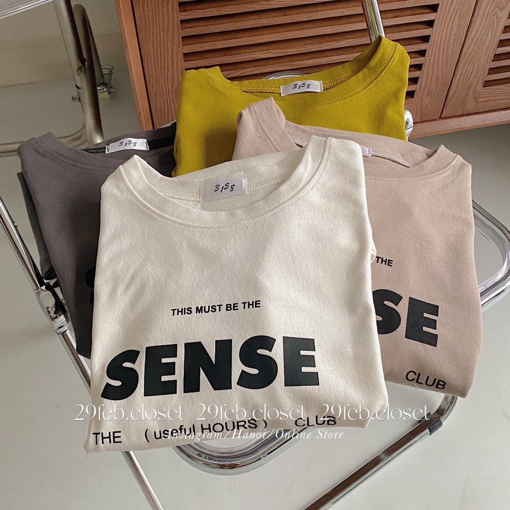 [Ảnh thật/Video] Áo phông oversize in SENSE tag 3158, mặc đôi nam nữ - 29feb.closet - A17