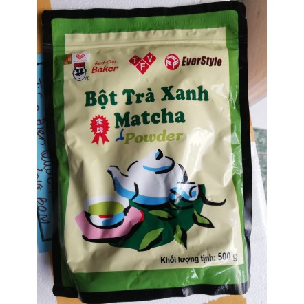 Bột matcha Đài Loan hương nhài Mũ đỏ / bột trà xanh nguyên chất 20gr ( tách gói 500gr)