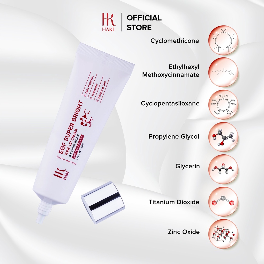 Kem Chống Nắng HAKI EGF Super Bright Tone Up Cream Bật Tông Sáng Da Xuất Sứ Hàn Quốc 50ml