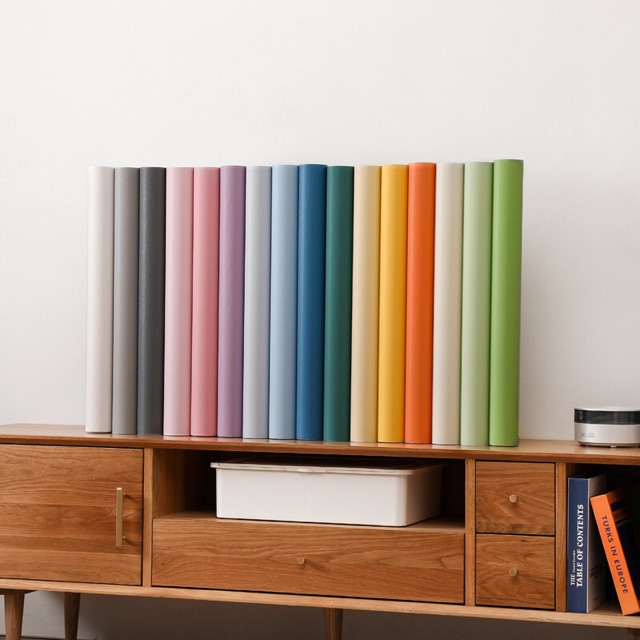 Giấy dán tường màu pastel_có sẵn keo khổ rộng 45cm dài 10 mét