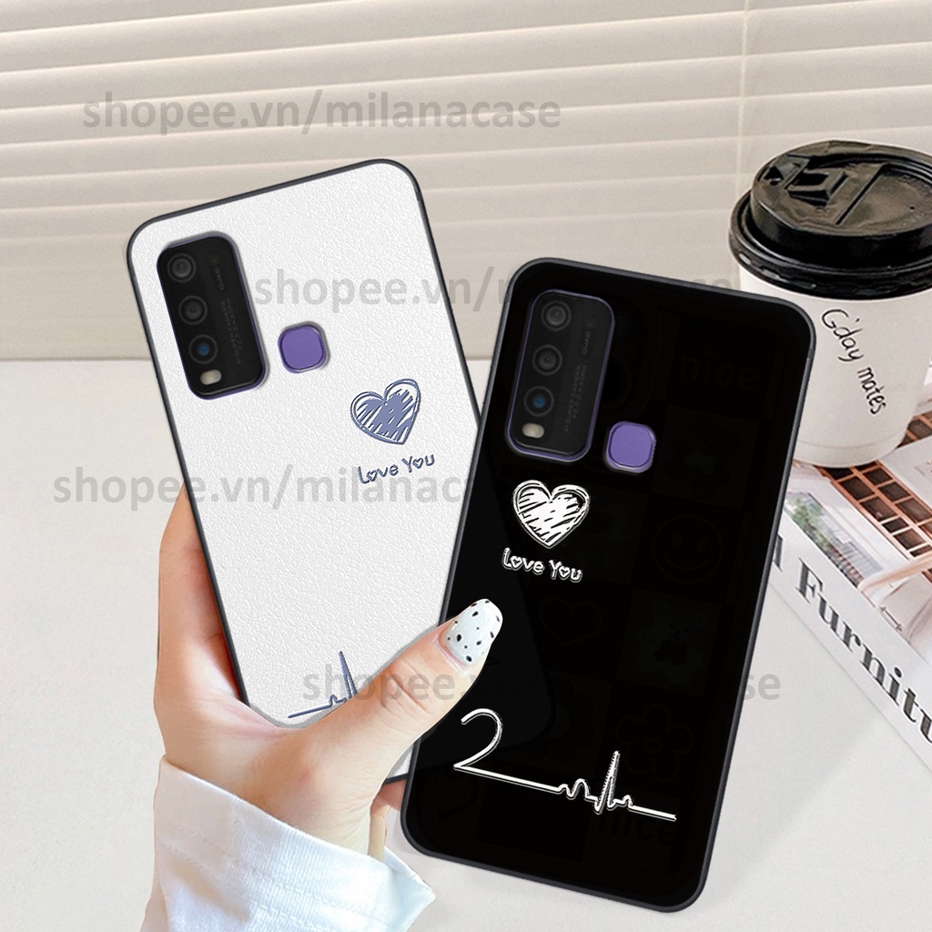 Ốp Vivo Y30 / Y50 in hình caro trái tim siêu đẹp, siêu nét đầy phong cách cá tính