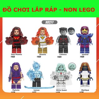 Minifigures  MCU Các Mẫu Nhân Vật Dark Phoenix Sentinel Iceman Mystique Mẫu Ra Mới Nhất X0277