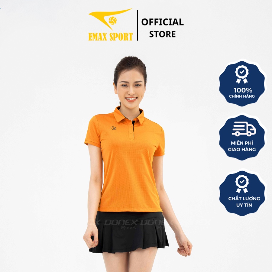 Áo Polo Thể Thao Nữ Donexpro Cổ Trụ, Màu Sắc Trẻ Trung, Vải Thun Mắt Mèo Thoáng Mát, Thấm Hút Tốt AC - 3686