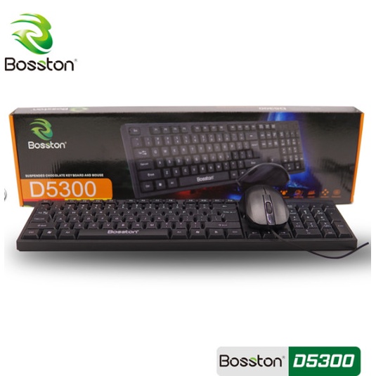 Bộ bàn phím và chuột văn phòng Bosston D5300 có dây, Chính Hãng 100%, Bảo Hành 12 Tháng