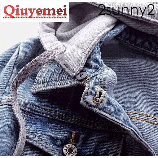 Áo Khoác Denim Có Mũ Trùm Dáng Ngắn Thời Trang Dành Cho Nữ