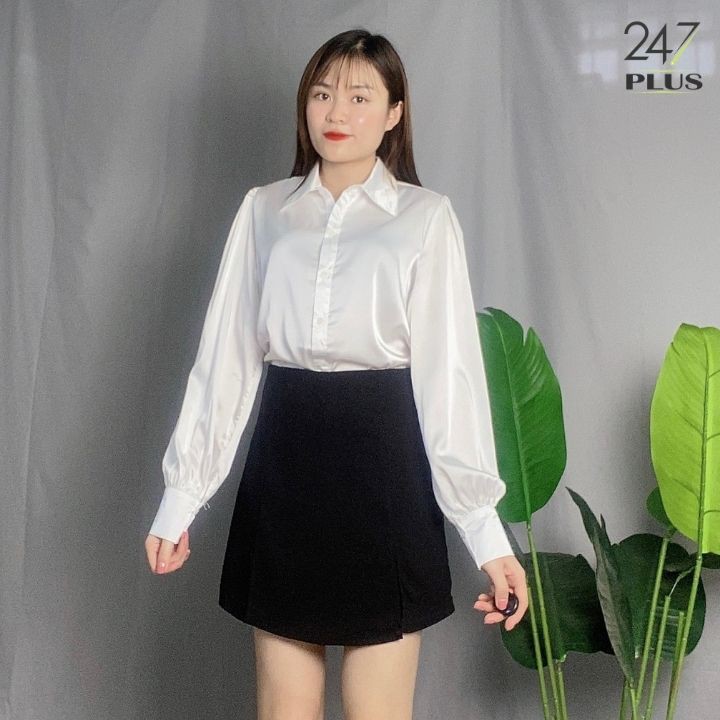 Áo sơ mi lụa tay bồng | BigBuy360 - bigbuy360.vn