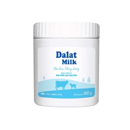 Sữa chua Dalatmilk 500g Có đường / Không đường