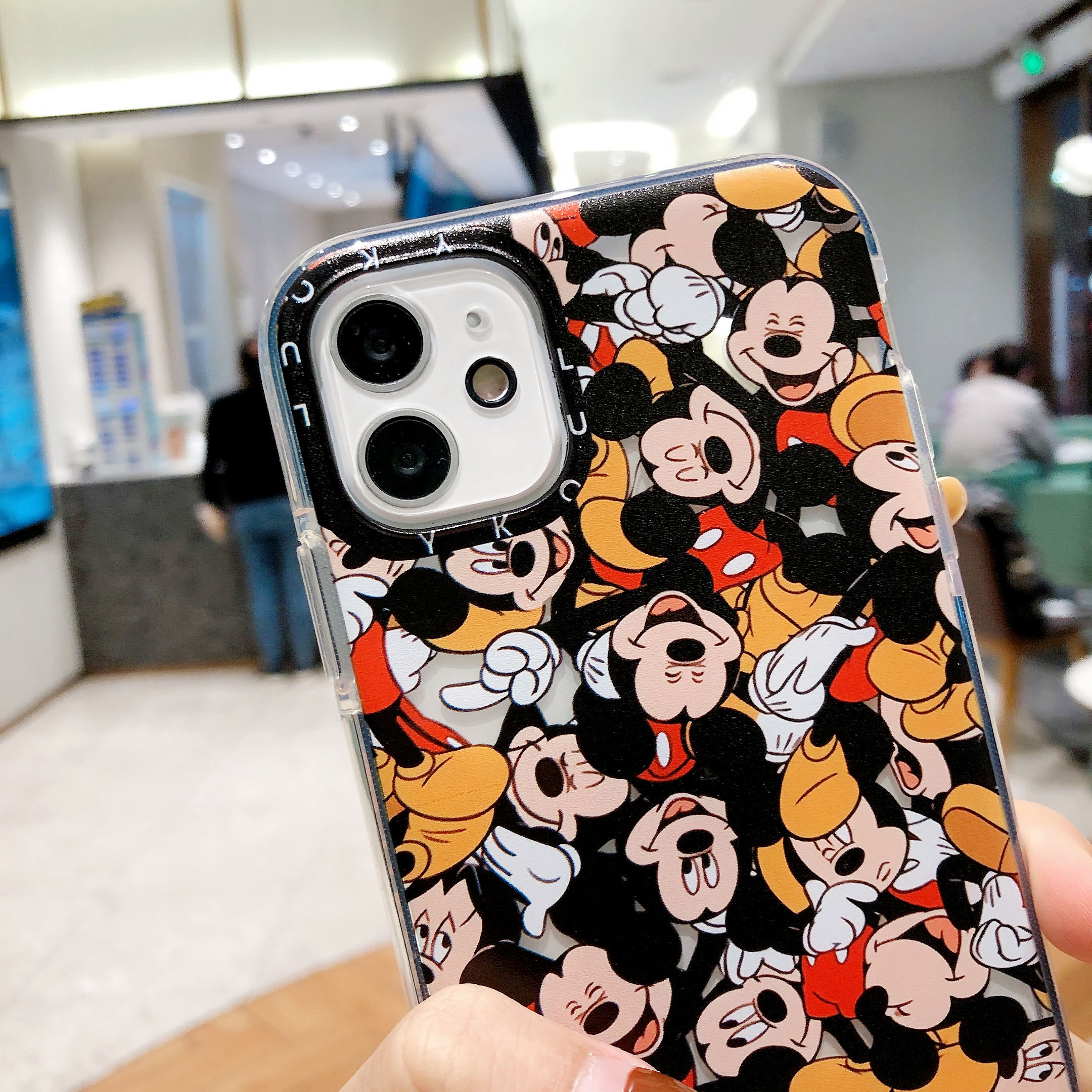 Ốp Lưng Trong Suốt In Hình Chuột Mickey / Minnie Xinh Xắn Cho Samsung A21S A71 A51 A70 A50 A50S A20 A30 A10 M10 A7 2018 J7 Prime