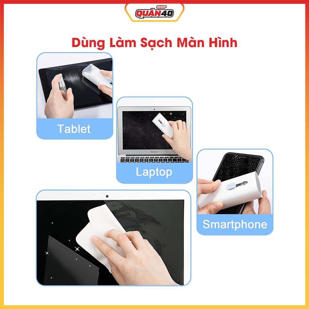 Bộ Sản Phẩm Vệ Sinh Đa Năng 7 in 1 Cho Bàn Phím, Tai Nghe, Điện Thoại, Màn Hình