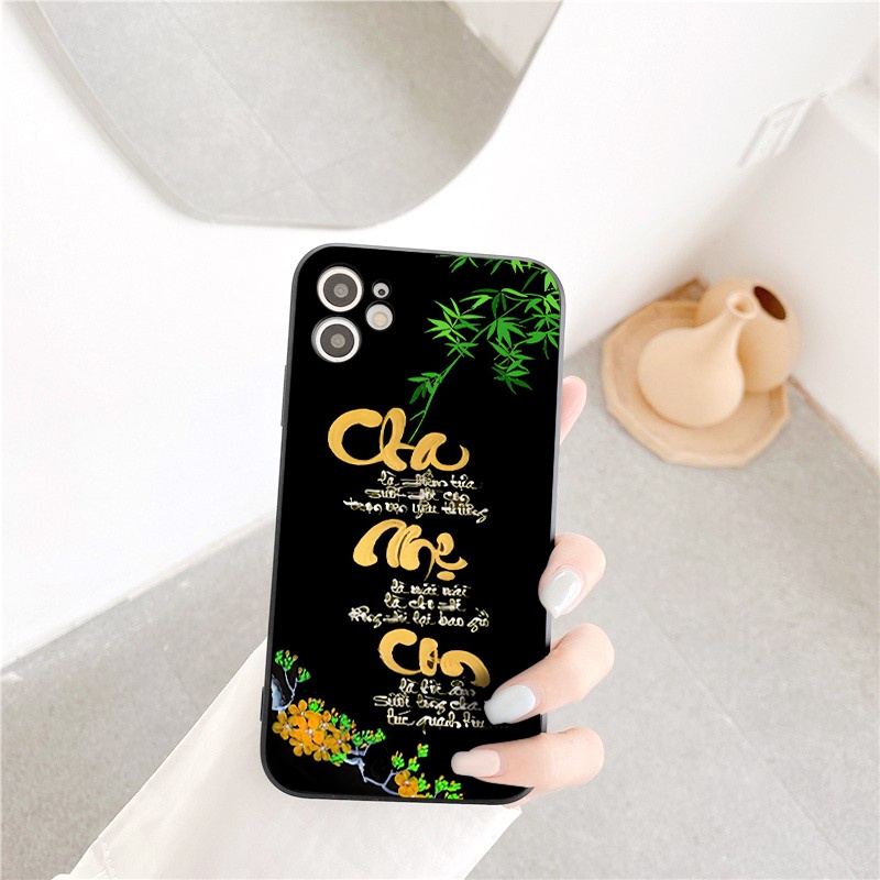 Ốp lưng iphone couple cho cha mẹ và con ý nghĩa đẹp mềm viền vuông ốp iphone x/xr/xsmax/xs/11promax/12promax/13promax/6