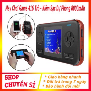 Máy Chơi Game Cầm Tay 416 Trò Kiêm Sạc Dự Phòng - tặng kèm dây sạc điện thoại