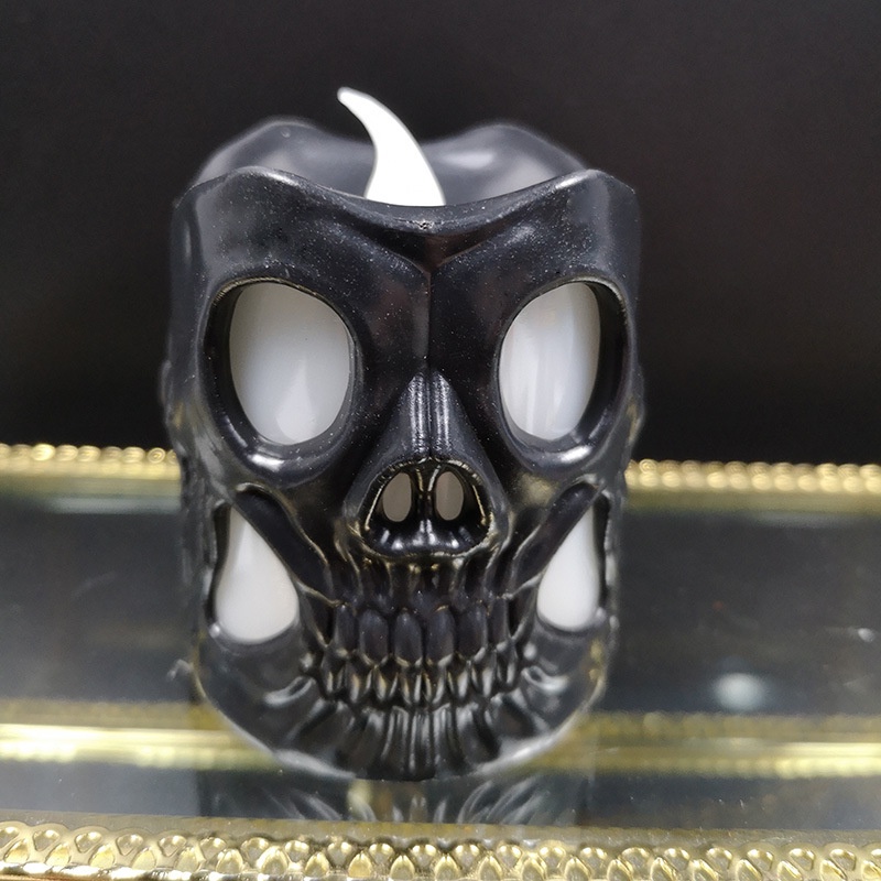 Đèn dạng nến hình bí ngô trang trí cho ngôi nhà ngoài trời bữa tiệc halloween