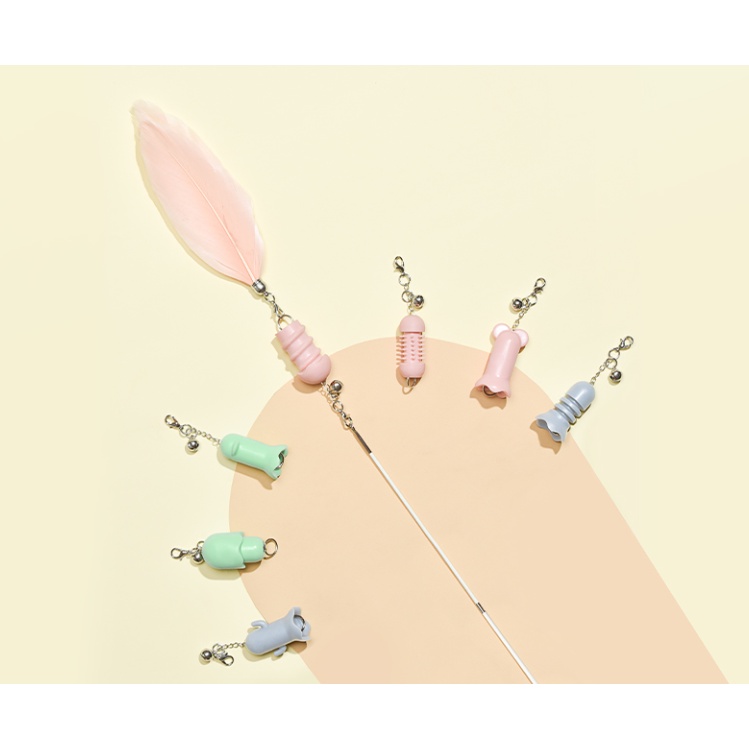 Cần câu mèo ma thuật PAKEWAY - Tích hợp Laze với Tay cầm nhựa ABS với ống cần câu Carbon siêu bền