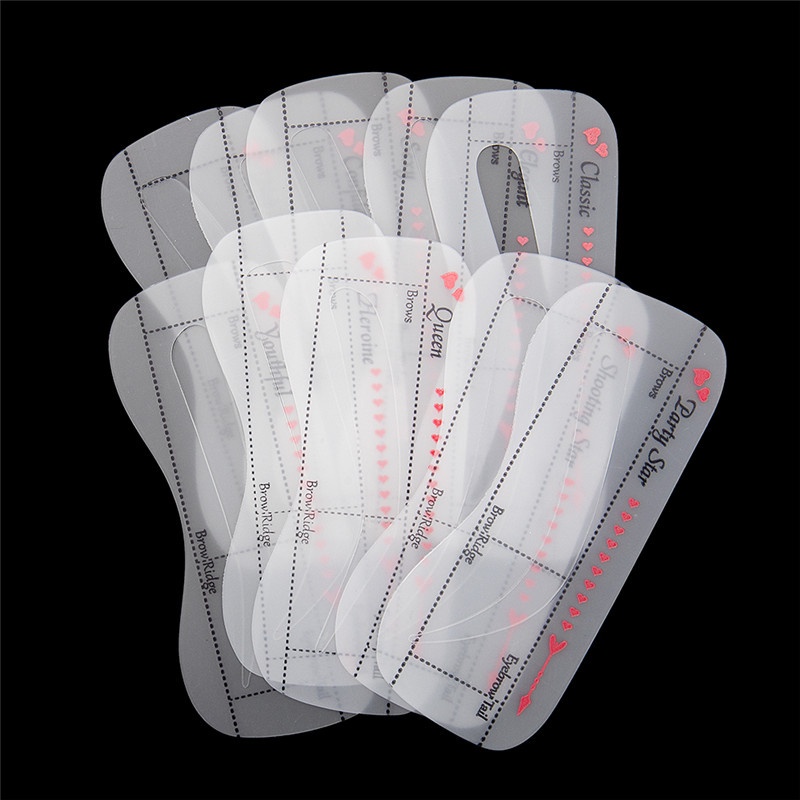 Set 10 Khuôn Kẻ Chân Mày Chuyên Nghiệp Tiện Dụng