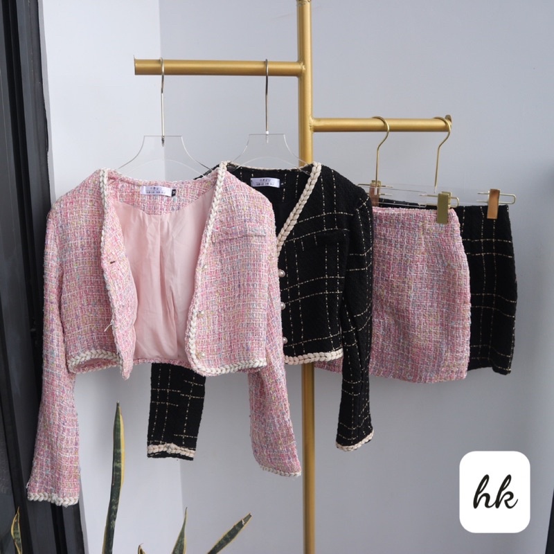 Set dạ tweed tay dài (hàng sẵn- ảnh thật ở cuối) | BigBuy360 - bigbuy360.vn