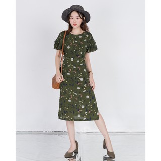 Đầm hoa ngắn tay cổ tròn J-P Fashion 11004060