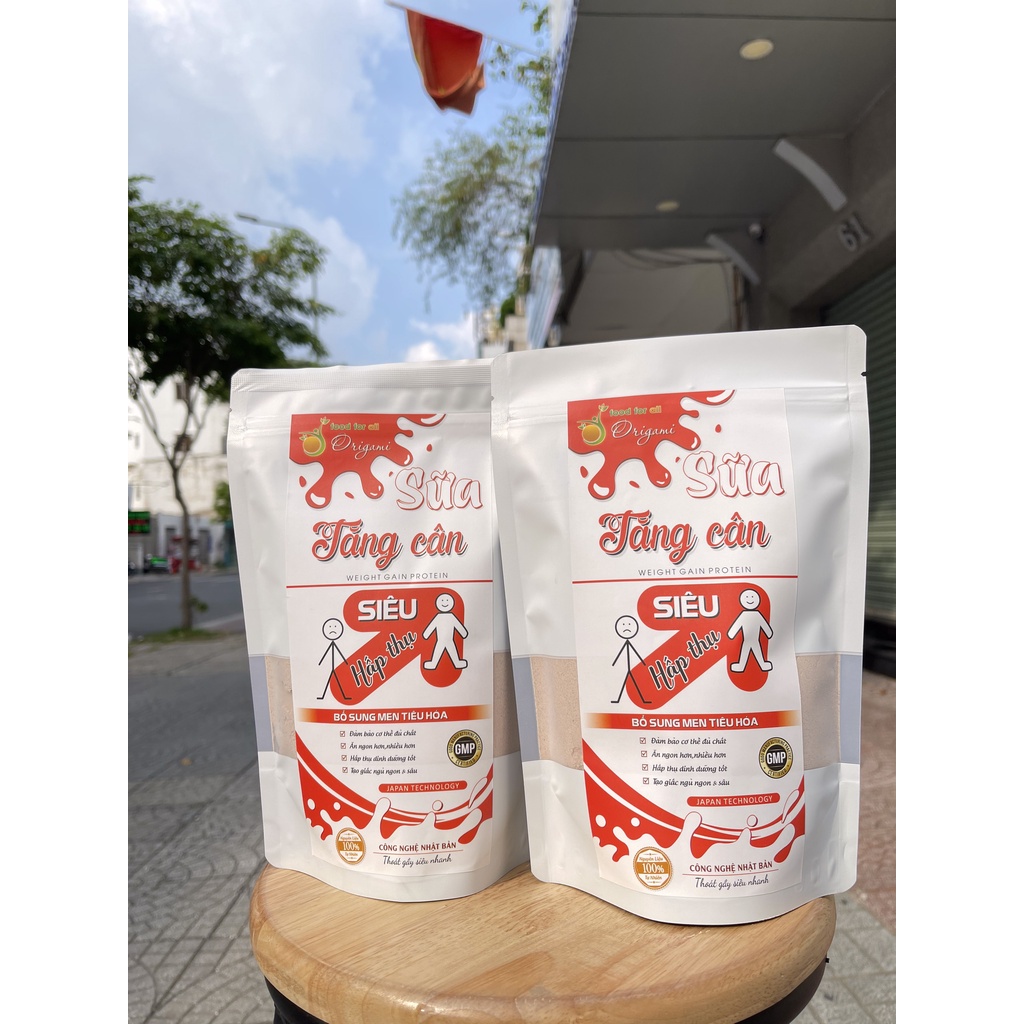 Sữa Tăng Cân - Weight Gain, Thoát gầy siêu nhanh, sữa tăng cân cho người gầy (Combo 2 túi + Tặng Bình Lắc)
