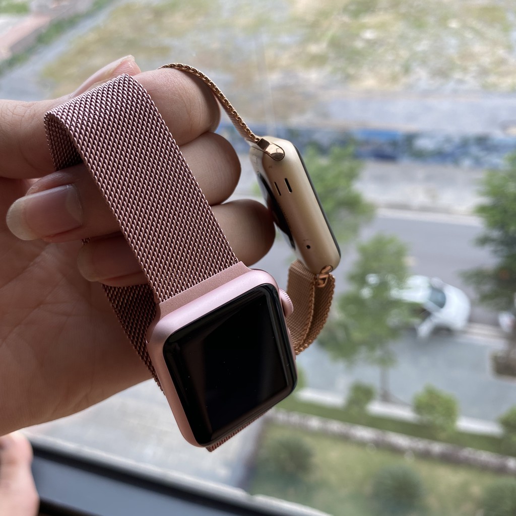 Dây Milanese Loop 38mm cho Apple Watch Series 1 | 2 | 3 | 4 | 5 (Dây thép Milan vàng, hồng  chính hãng cho AW)